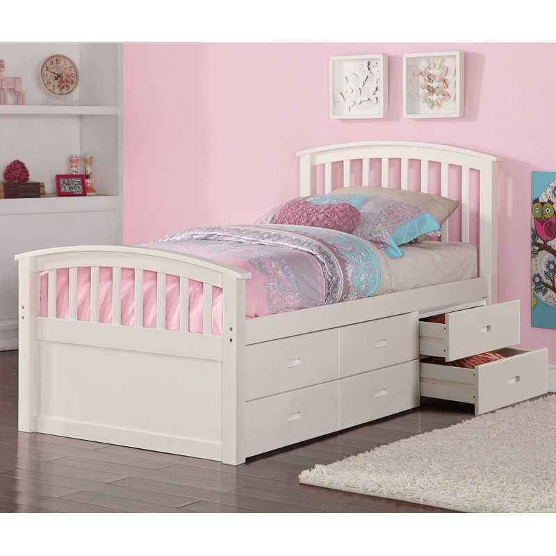 Harriet Bee Dolby Twin Slat Bed with Drawers & Reviews Wayfair